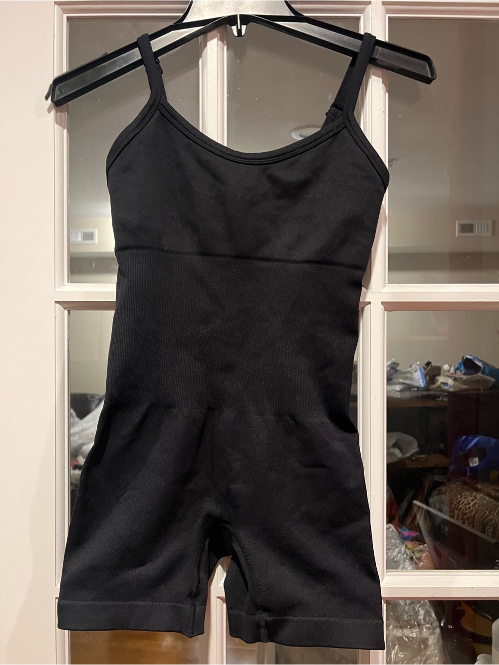 Black Kids One-Piece Bodysuit with Slim Straps